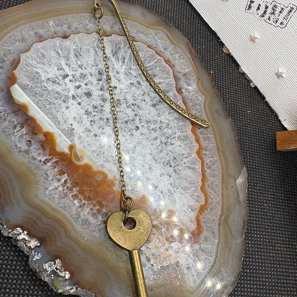 Brass Key Pendant bookmark